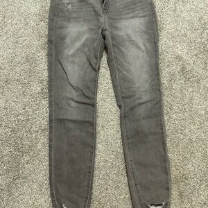 KanCan Gray Skinny Jeans with Distressed Look